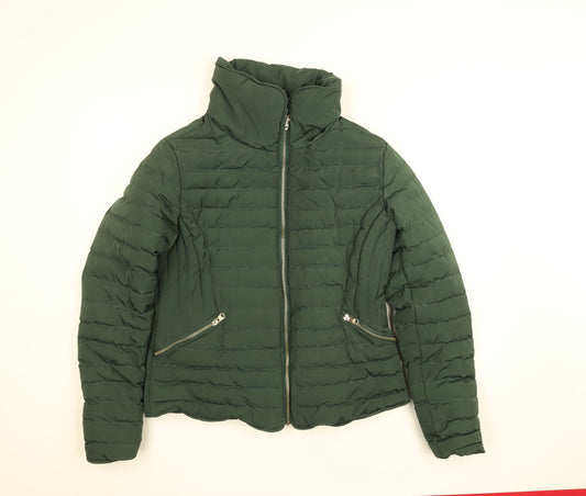 Womens UK Size 12 Regular Tokyo Laundry Green Polyester Jacket