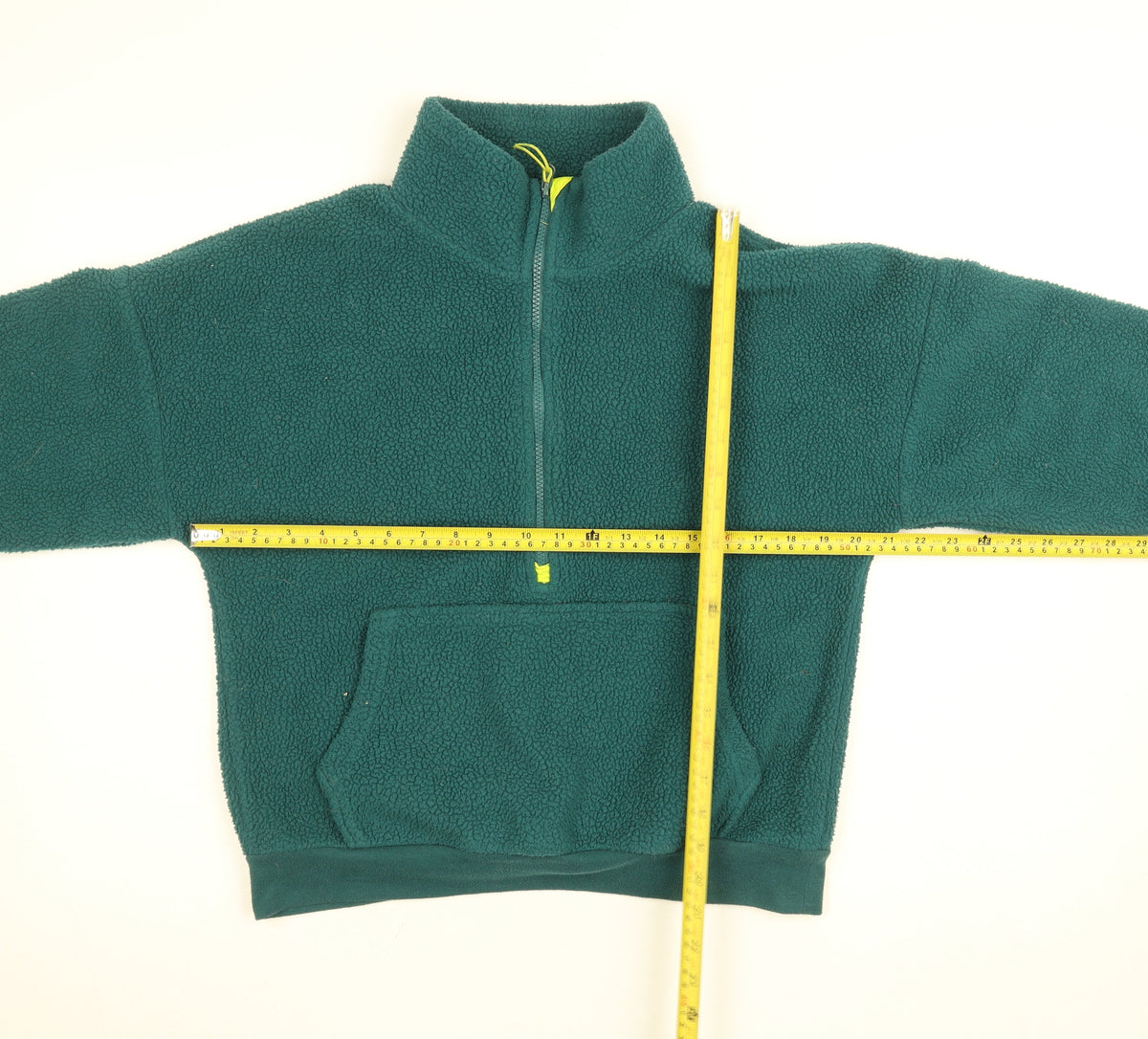 Back view of Dunnes Women Green XS 1/2 Zip Fleece Pullover Sweatshirt