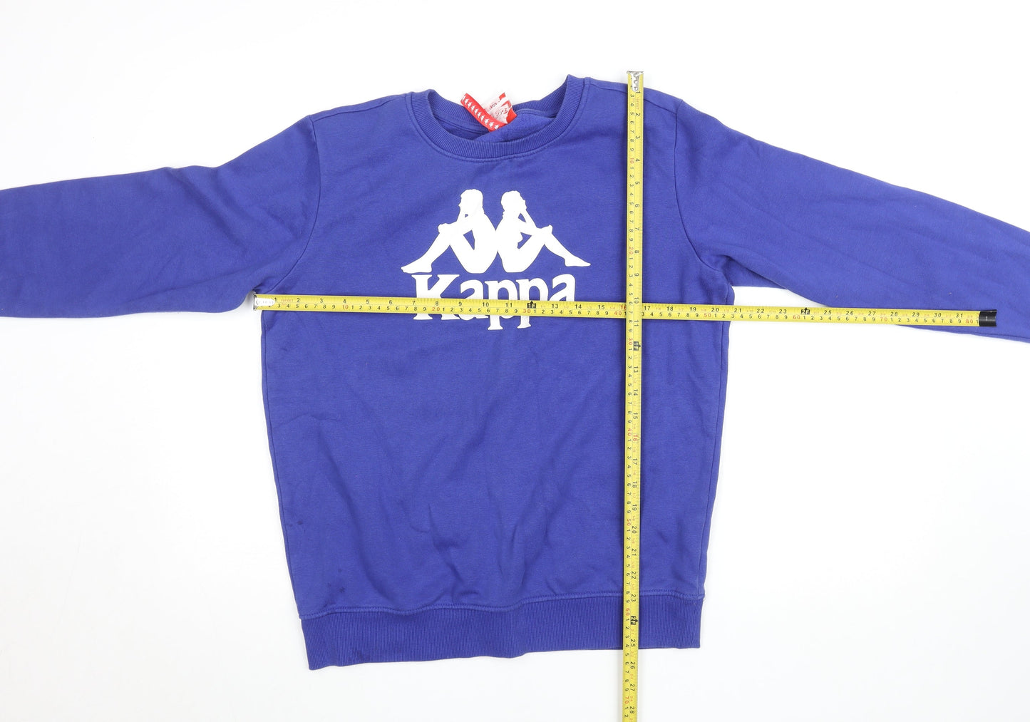 Kappa Women Blue Medium Logo Crew Neck Pullover Sweatshirt