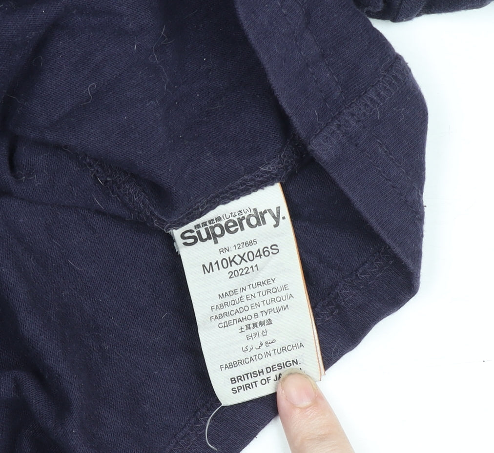 Superdry Men's Blue Vintage Graphic Crew Neck T-Shirt Size S