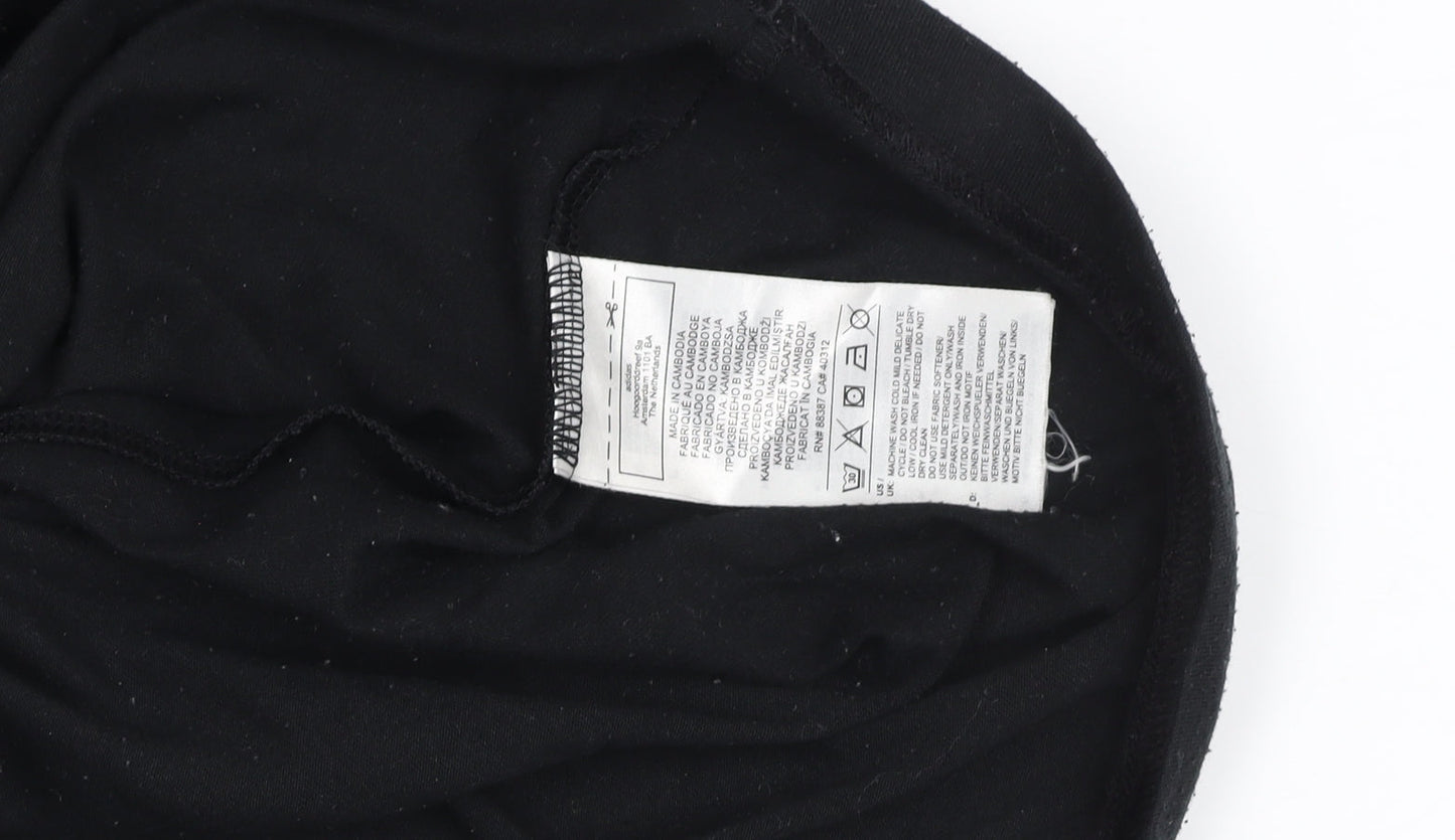 Adidas Men's Black Logo Sports T-Shirt L Regular Fit