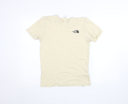 The North Face Men's Beige Cotton Jersey Short Sleeve T-Shirt XS