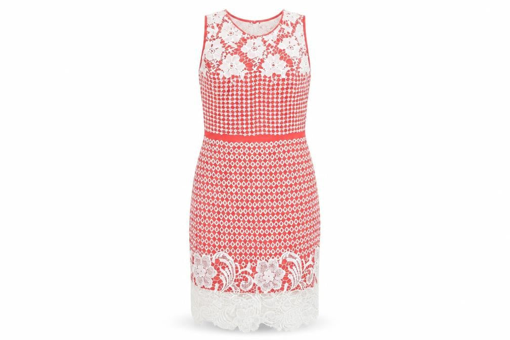 Stella Womens Pink Lace Bodycon Sleeveless Zip Party Dress Size 10