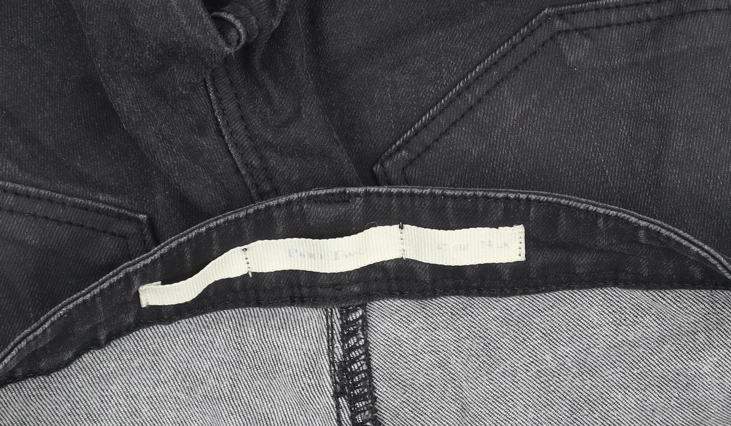 H&M Women Black Skinny Jeans Size M High Rise Stretch Denim