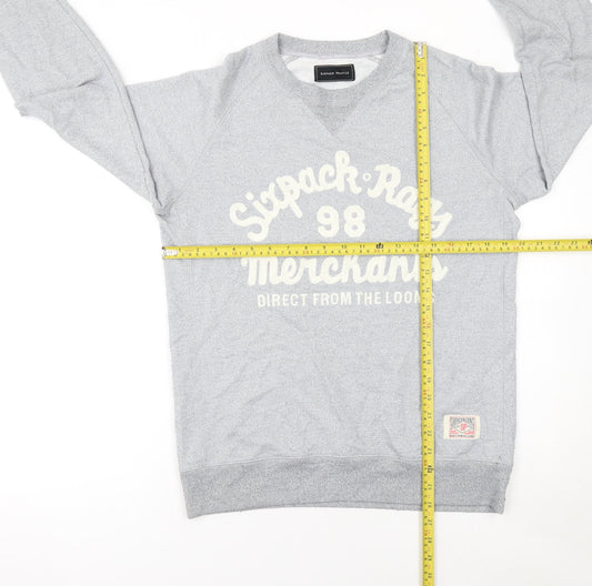 Sixpack France Men's Grey Crew Neck Pullover Sweatshirt M