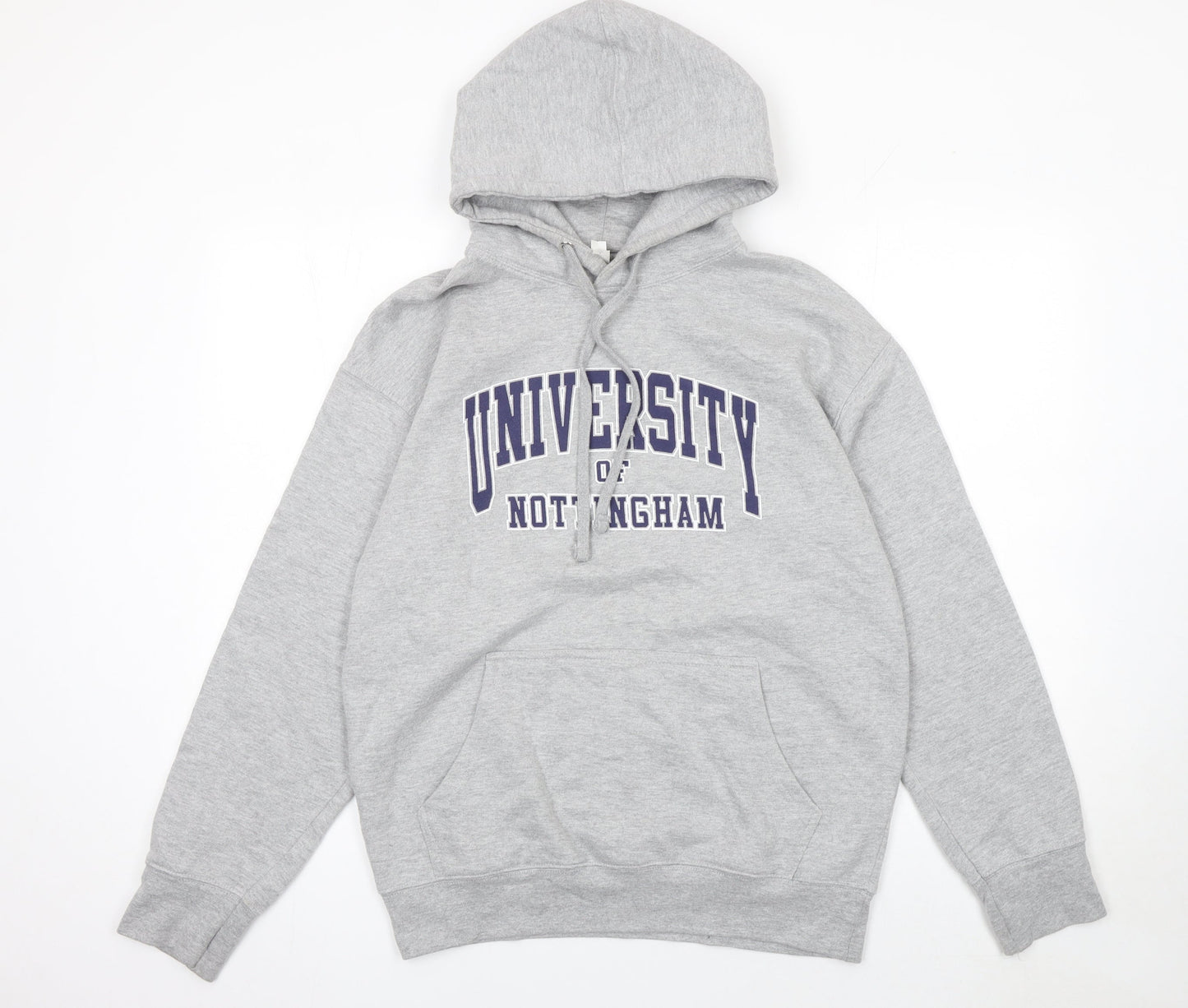Casual Classics Women's Grey Pullover Hoodie Size L University Print
