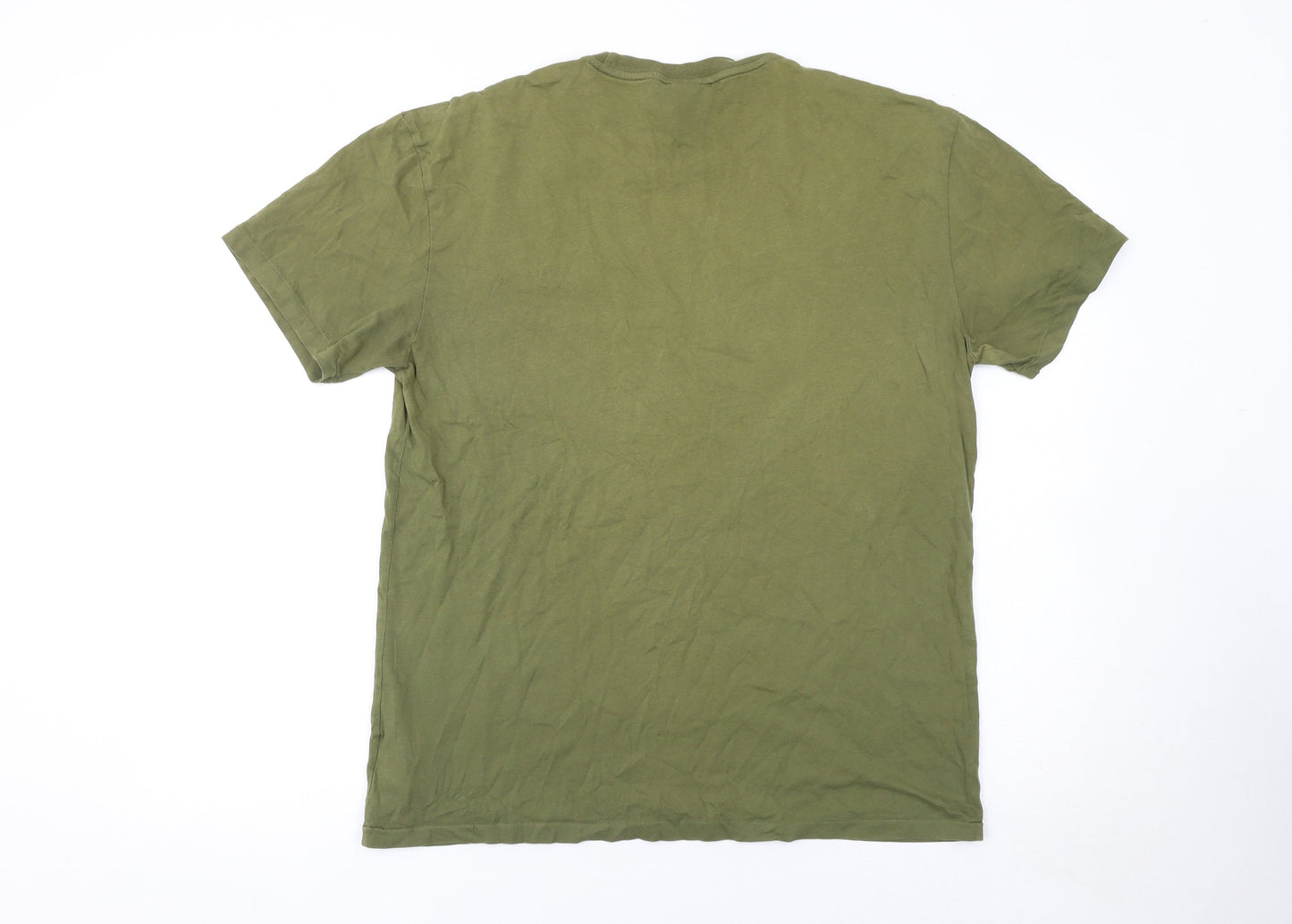 Ralph Lauren Men's Green Cotton Crew Neck Short Sleeve T-Shirt S