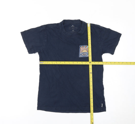 Rip Curl Boys Blue Graphic Surf Print Cotton T-Shirt Size 12 Years