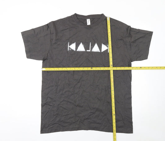 SOL'S Imperial Men's Black Graphic Print T-Shirt XL Cotton