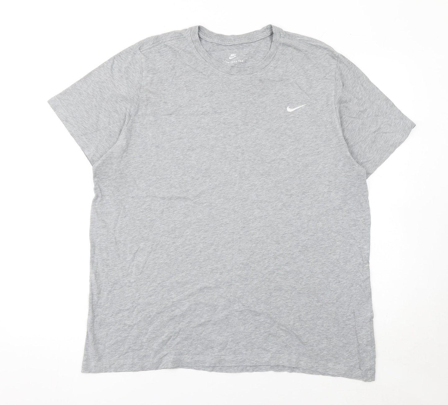 Nike Men's Grey Short Sleeve Crew Neck Cotton T-Shirt M