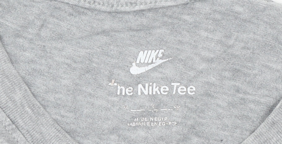 Nike Men's Grey Short Sleeve Crew Neck Cotton T-Shirt M