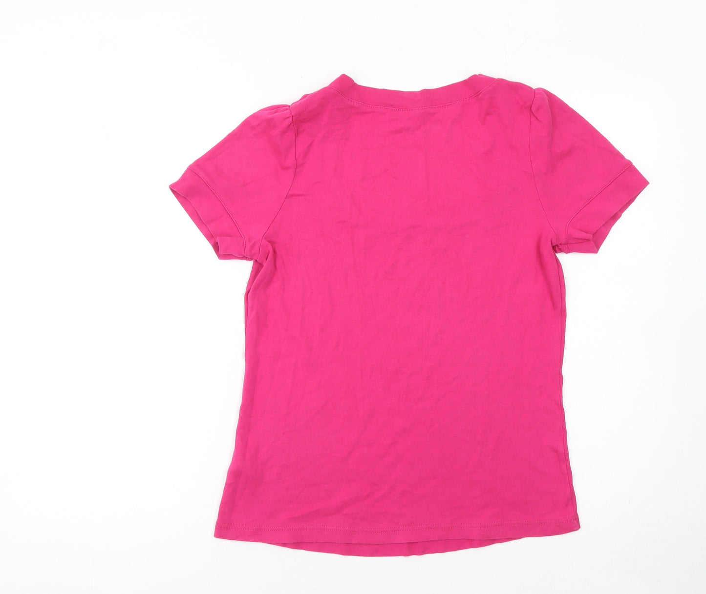 Love Cotton Women's Pink Square Neck Short Sleeve Cotton T-Shirt Size 14