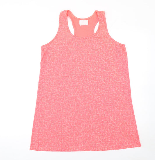 Matalan Women's Pink Polka Dot Sleeveless Nightshirt Size 12-14