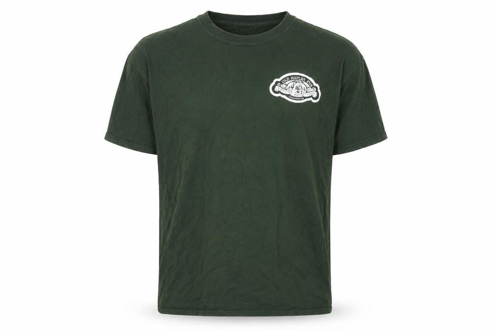 Gildan Men’s Green Old Naples Pub Graphic Cotton T-Shirt L Regular Fit