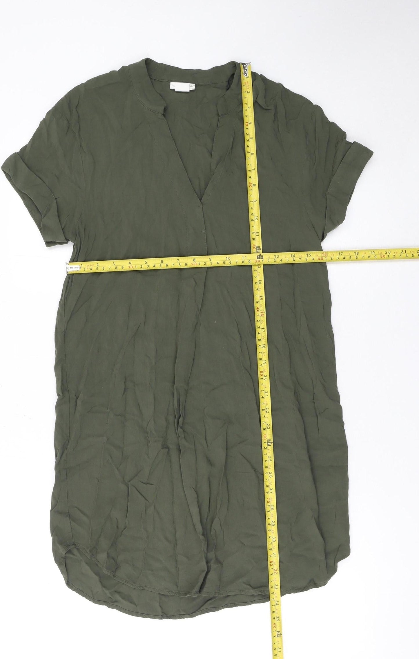 Anna Glover Women’s Green Viscose Shirt Dress Size 6