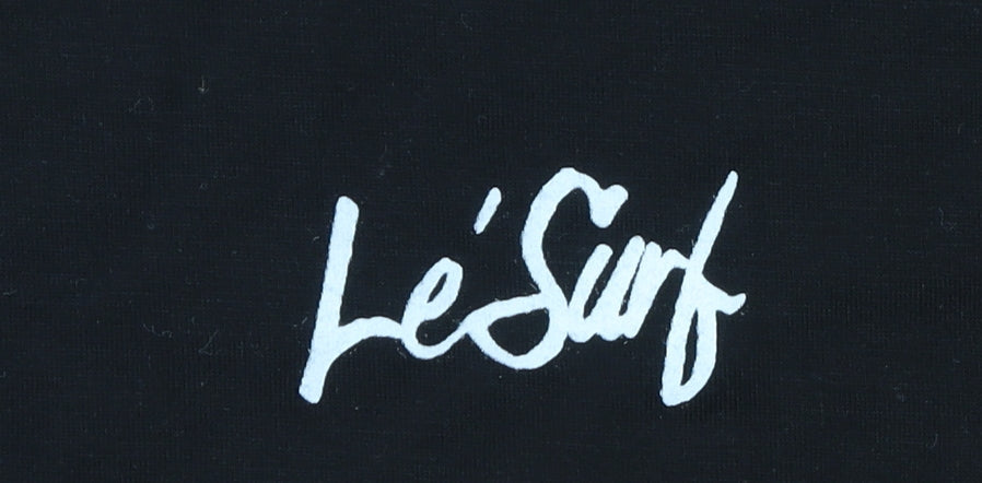 Le'Surf Women's Black Relaxed Fit Dolman Short Sleeve T-Shirt M