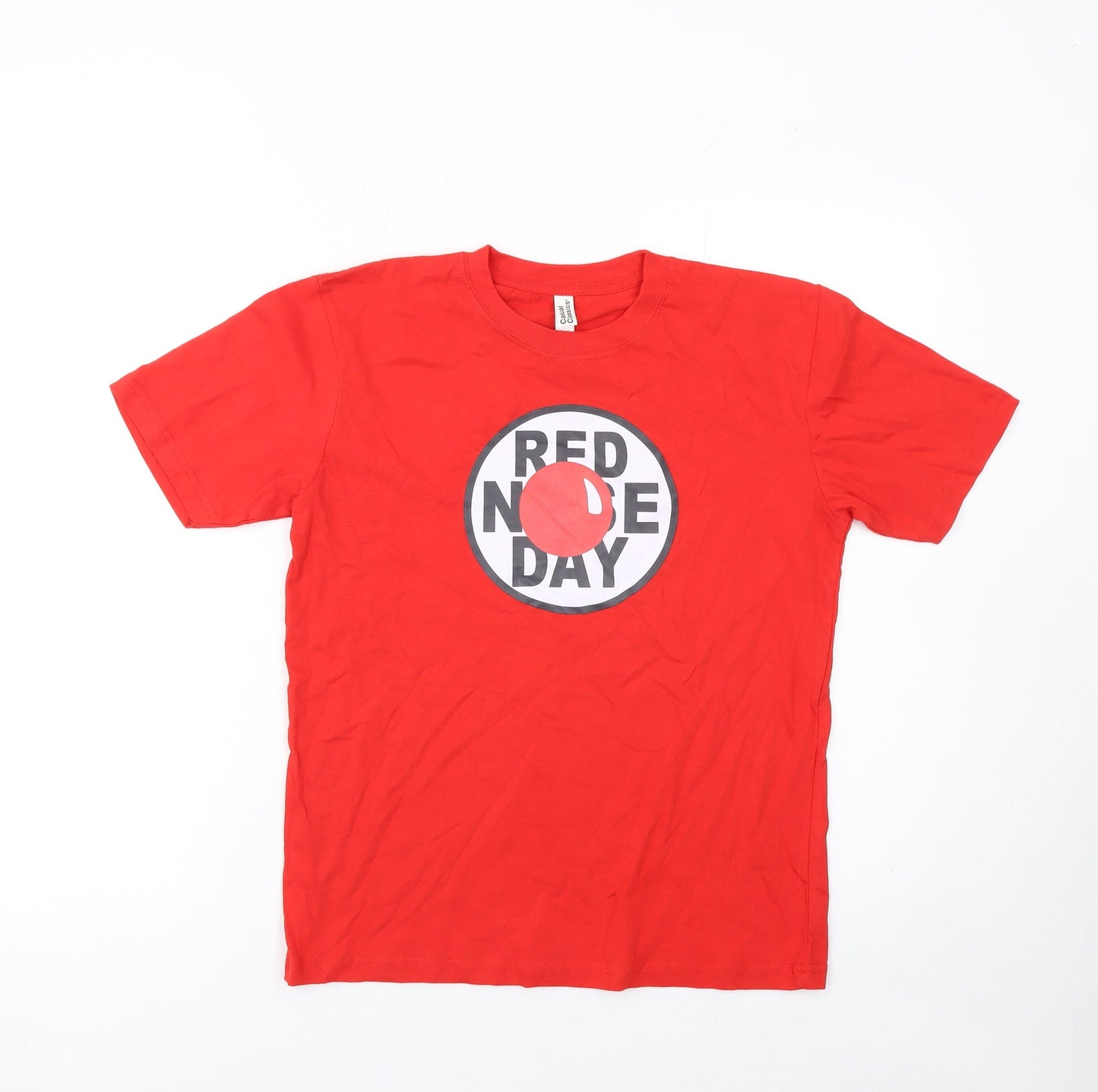 Casual Classics Boys Red Red Nose Day Graphic Cotton T-Shirt 12-13 Years