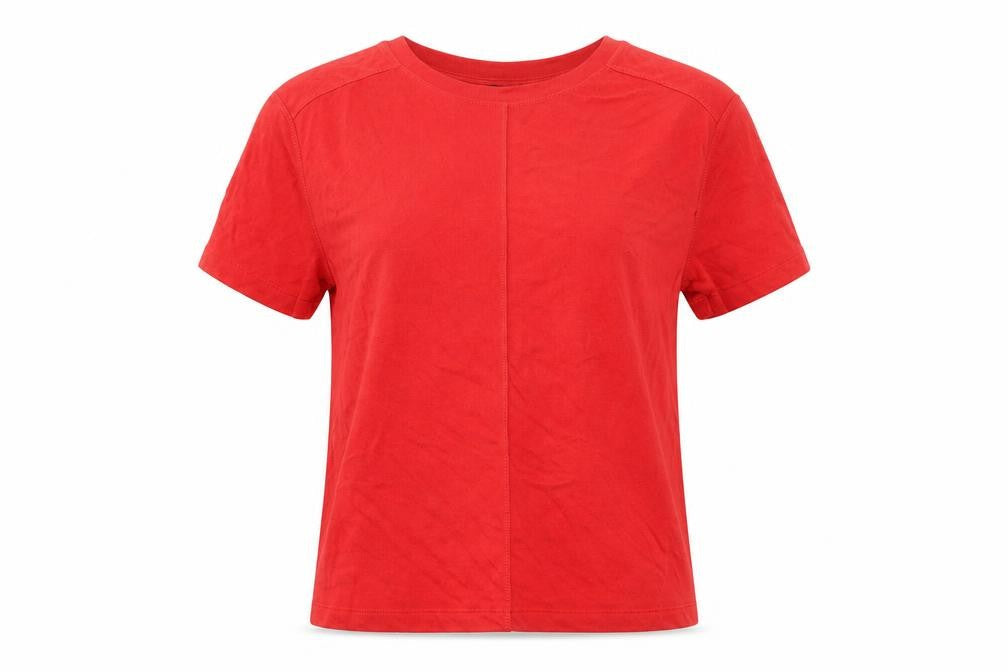 Marks and Spencer Women's Red Basic Short Sleeve T-Shirt XS