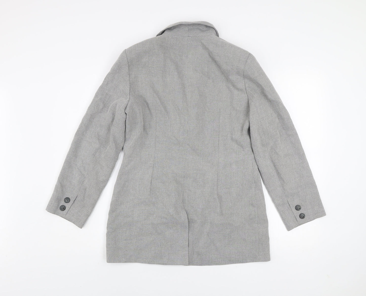 Wallis Petite Women's Grey Blazer Size 12 Classic Work Jacket