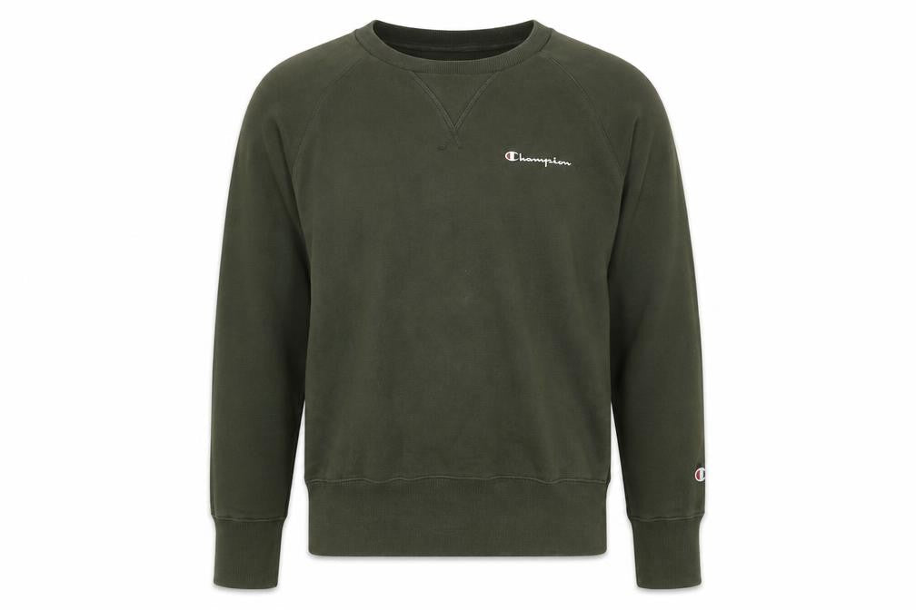Mens UK XS Regular Champion Green Pullover Sweatshirt