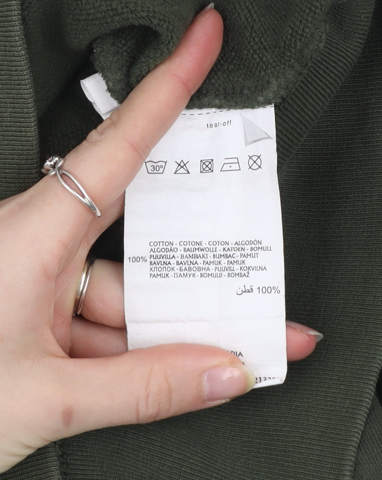 Champion Mens Green Crew Neck Pullover Sweatshirt XS Cotton