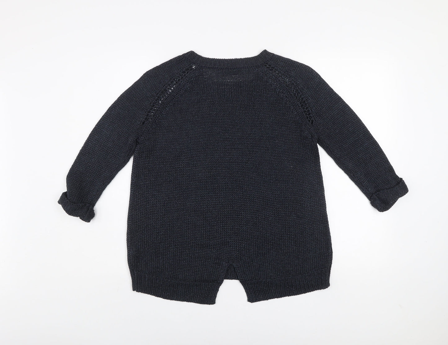Dunnes Women’s Navy Knit Crew Neck Long Sleeve Pullover Jumper Size S