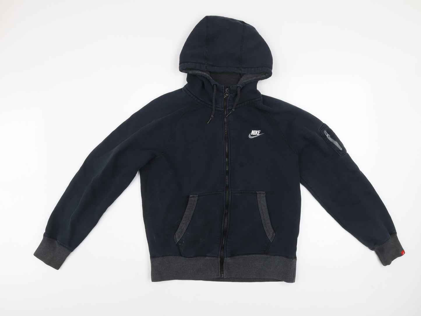 Nike Men's Blue Hooded Full Zip Activewear Jacket Size M