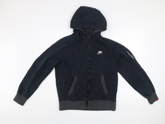 Nike Men's Blue Hooded Full Zip Activewear Jacket Size M