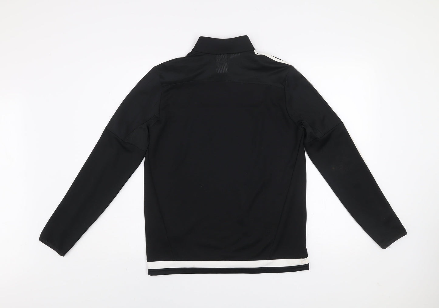 Adidas Boys Black 13-14 Years Pullover 1/4 Zip Sweatshirt