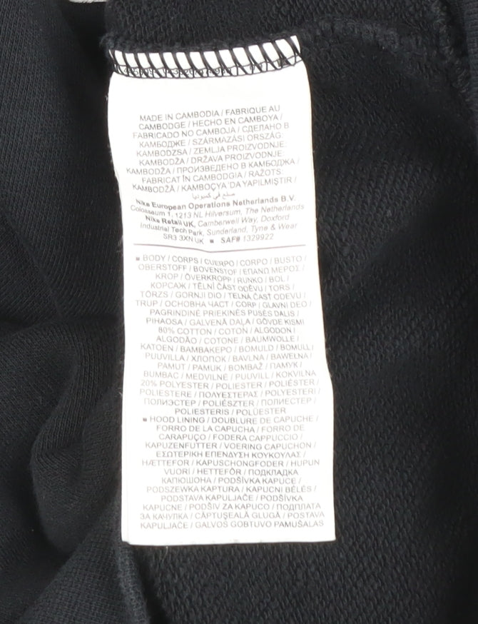 Nike Men's Black M Pullover Hoodie Sweatshirt Fleece Logo