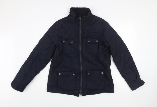 Crew Clothing Co. Women's Blue Quilted Slim Fit Jacket Size 14