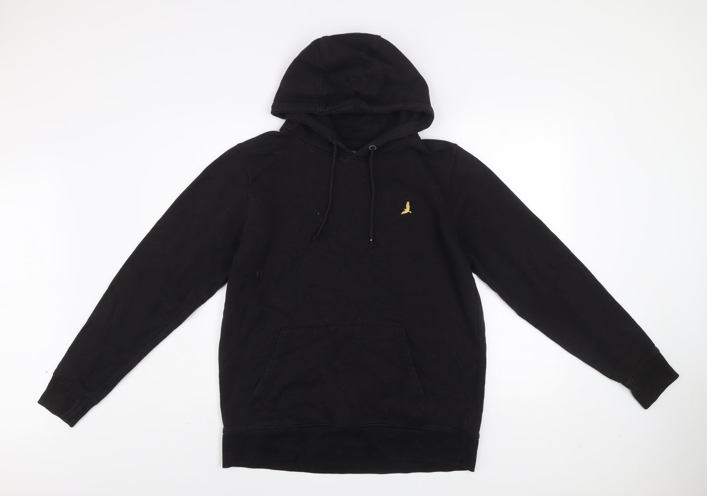 Brave Soul Men's Black XL Pullover Hoodie with Gold Logo
