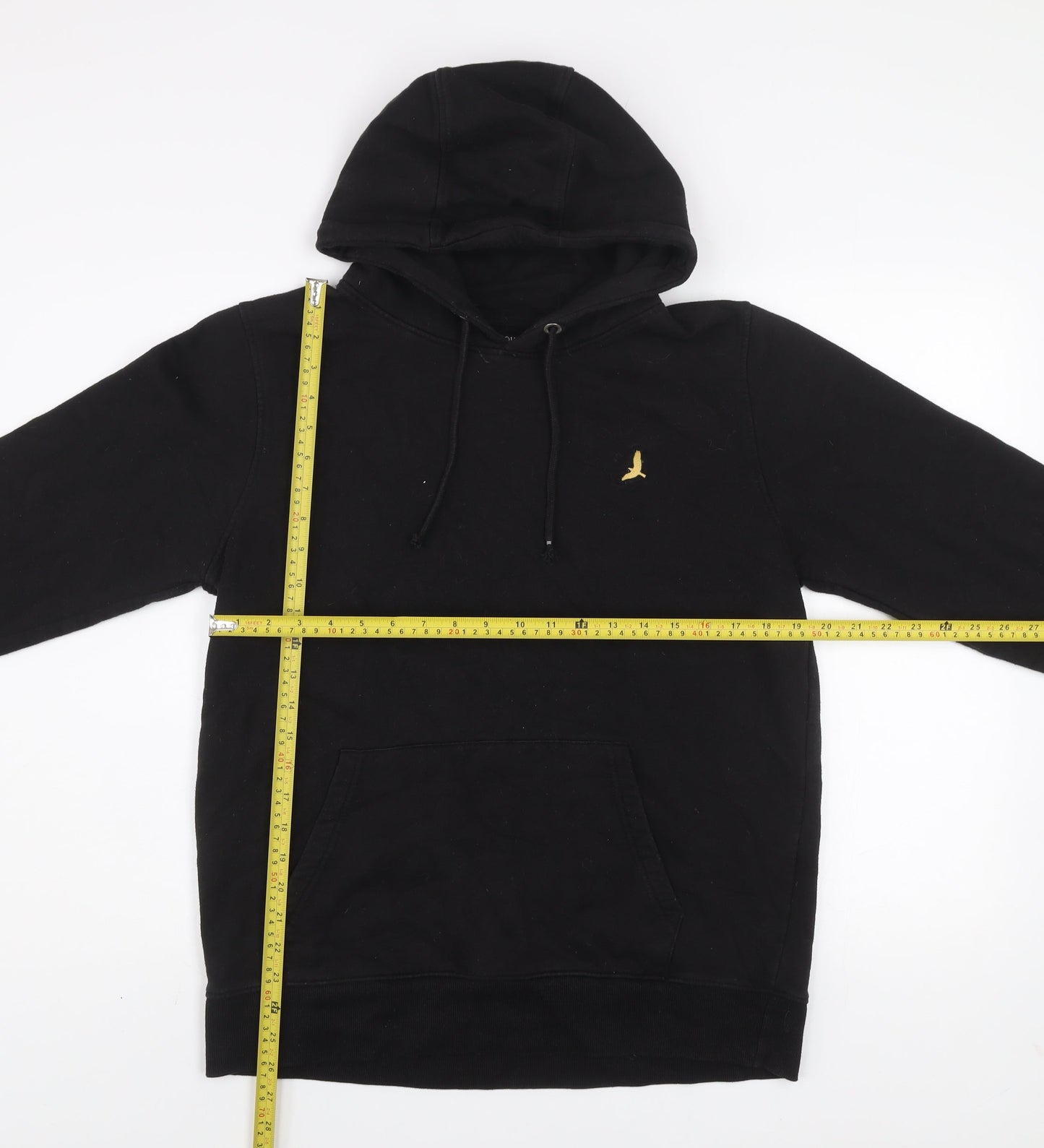 Brave Soul Men's Black XL Pullover Hoodie with Gold Logo