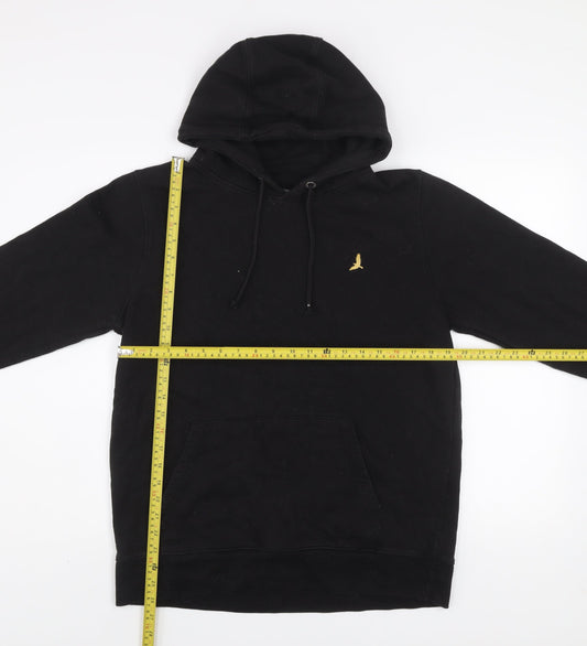 Brave Soul Men's Black XL Pullover Hoodie with Gold Logo