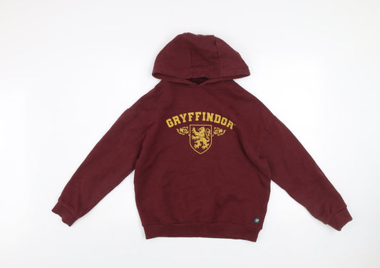 Marks and Spencer Boys Red Gryffindor Hoodie 10-11 Years Pullover Fleece