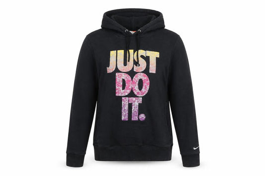 Womens UK S Regular Nike Black Pullover Hoodie