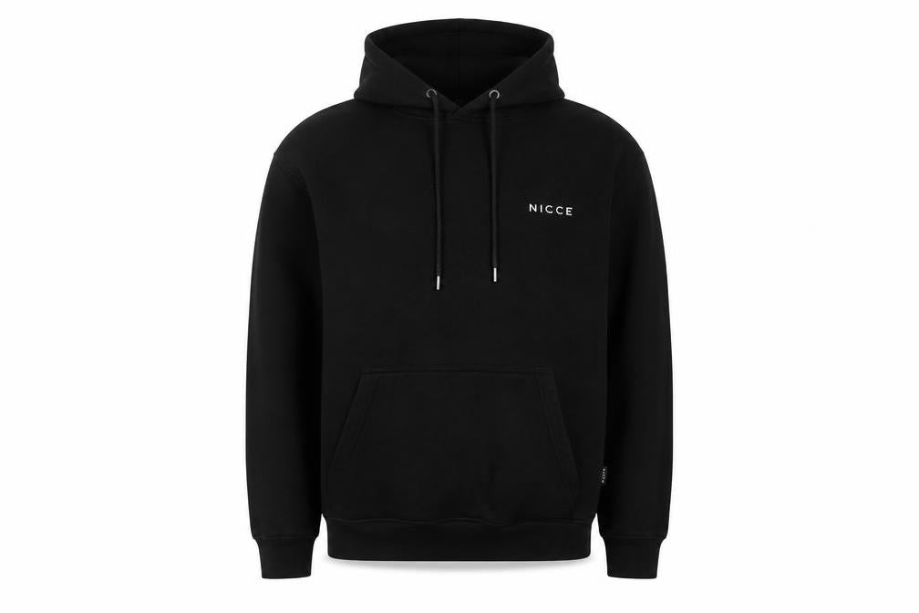 Nicce Men’s Black Pullover Hoodie Medium Logo Print Fleece