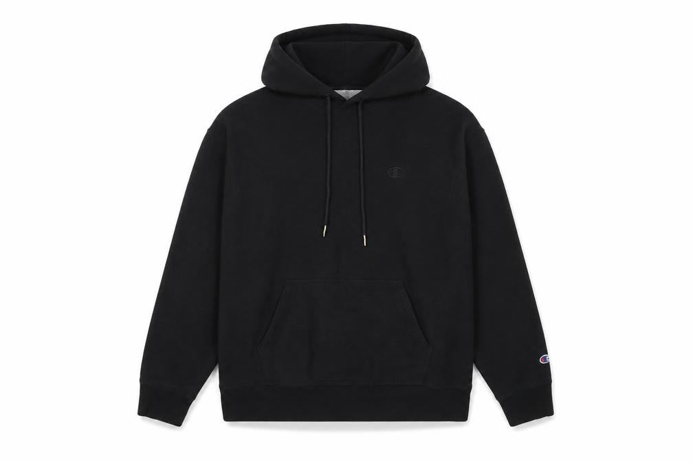 Mens UK M Regular Champion Black Pullover Hoodie