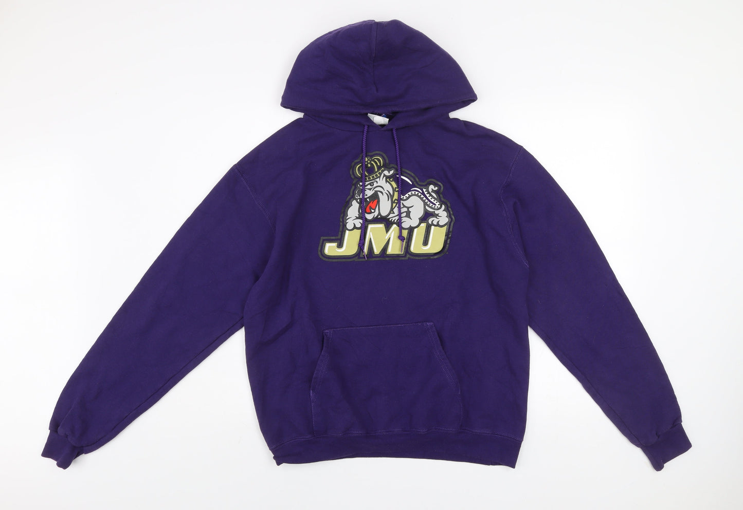 Champion Men's Purple JMU Pullover Hoodie Fleece Medium