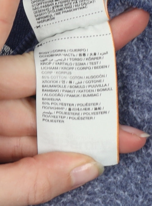 Superdry Men's Blue Pullover Hoodie Size S Graphic Print Fleece