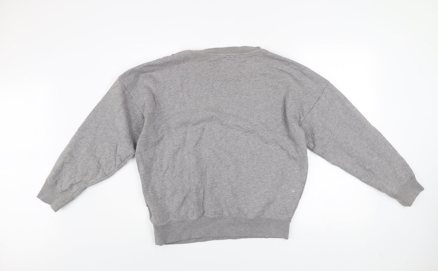 Adidas Men's Grey Pullover Sweatshirt M Vintage Sports Fleece Crew Neck