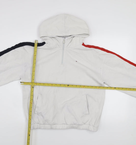 Tommy Hilfiger Men’s White 1/2 Zip Hoodie Size L