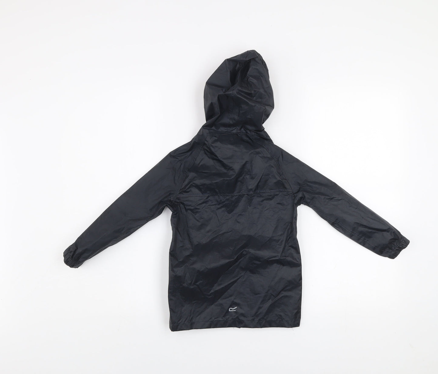 Regatta Boys Black Waterproof Hooded Rain Coat Jacket 2 Years