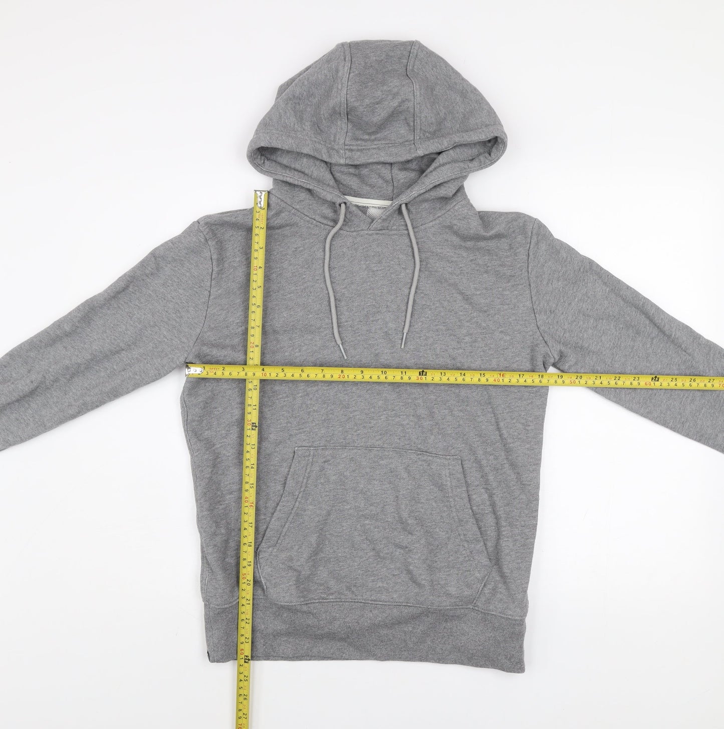 Decathlon Men's Grey Pullover Hoodie M Regular Fit Cotton Blend