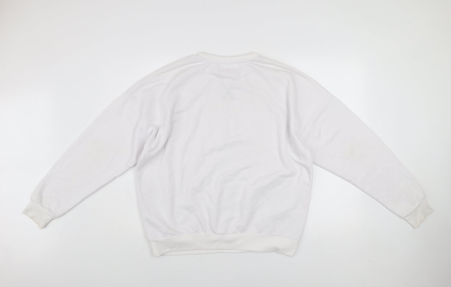 Disney Women White Mickey Mouse Graphic Pullover Sweatshirt Size S