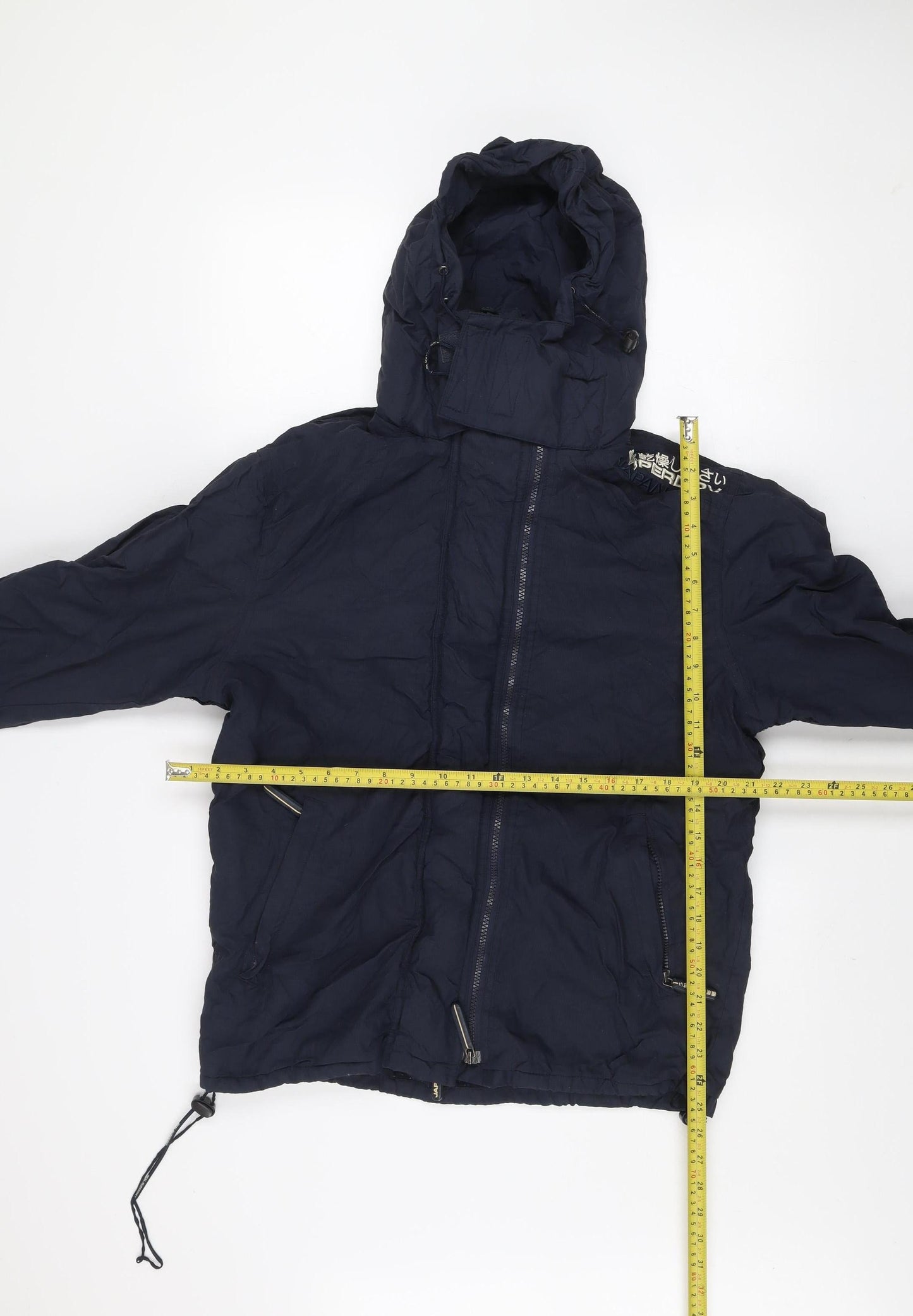 Superdry Men's Blue L Hooded Windbreaker Jacket Casual Outdoor