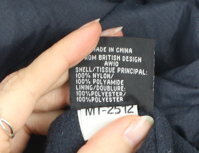 Superdry Men's Blue L Hooded Windbreaker Jacket Casual Outdoor