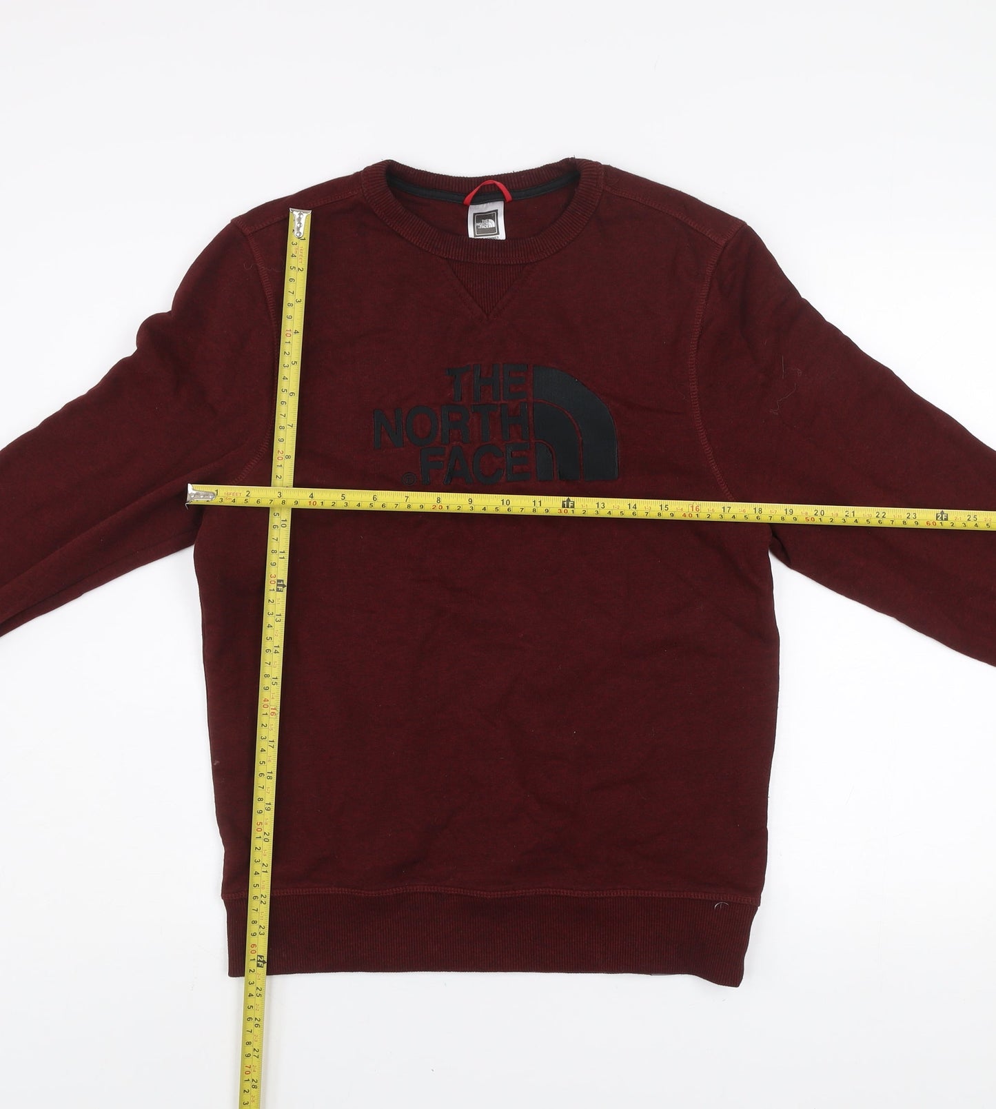 The North Face Men's Brown Logo Crew Neck Pullover Sweatshirt Size S