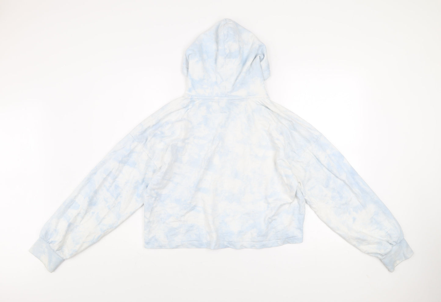 Violet Romance Women's Blue Tie-Dye Pullover Hoodie UK 12 100% Cotton