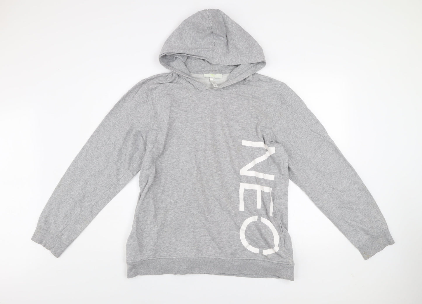 Adidas Men’s Grey Pullover Hoodie XL Sports Logo Sweatshirt